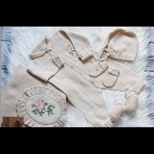 Baby Girl Take Me Home Set Floral Embroidery